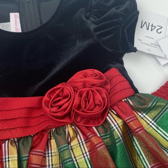 Bonnie Jean Baby Girls Holiday Dress Size 24M New - Picture 4 of 12